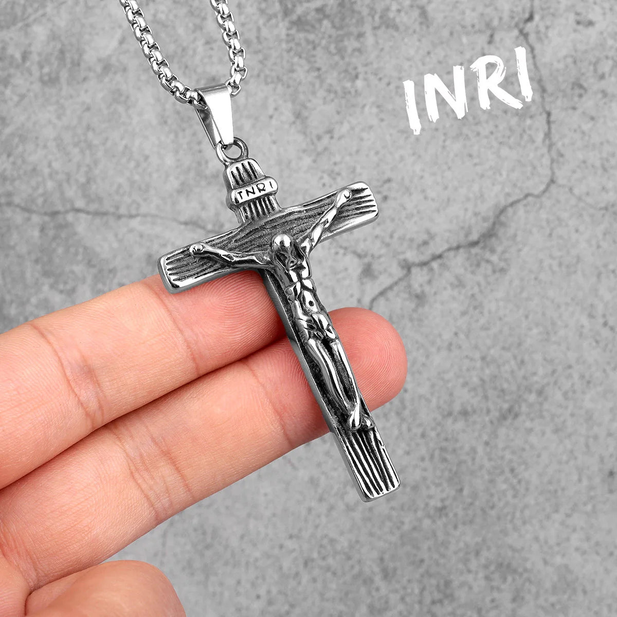 Religion Kreuz Halsketten 316L Edelstahl Männer Einfache Coole Kreuze Anhänger Kette Punk Rock Hiphop für Paar Schmuck Geschenk