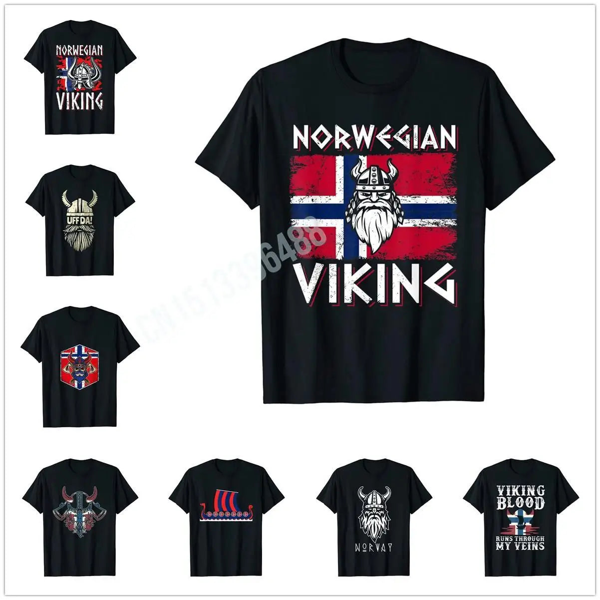 Mehr Design Norwegen Viking Nordmänner Norwegische Flagge T-Shirt Für Männer Frauen T Shirt Tops Baumwolle Tees