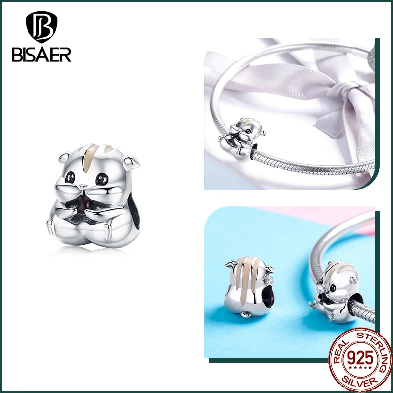 BISAER 925 Sterling Silber Drachenei Charms Perlen Bunter Sonnenschein Sonnenblumen Anhänger für Glückliche Frau DIY Armbänder Schmuck