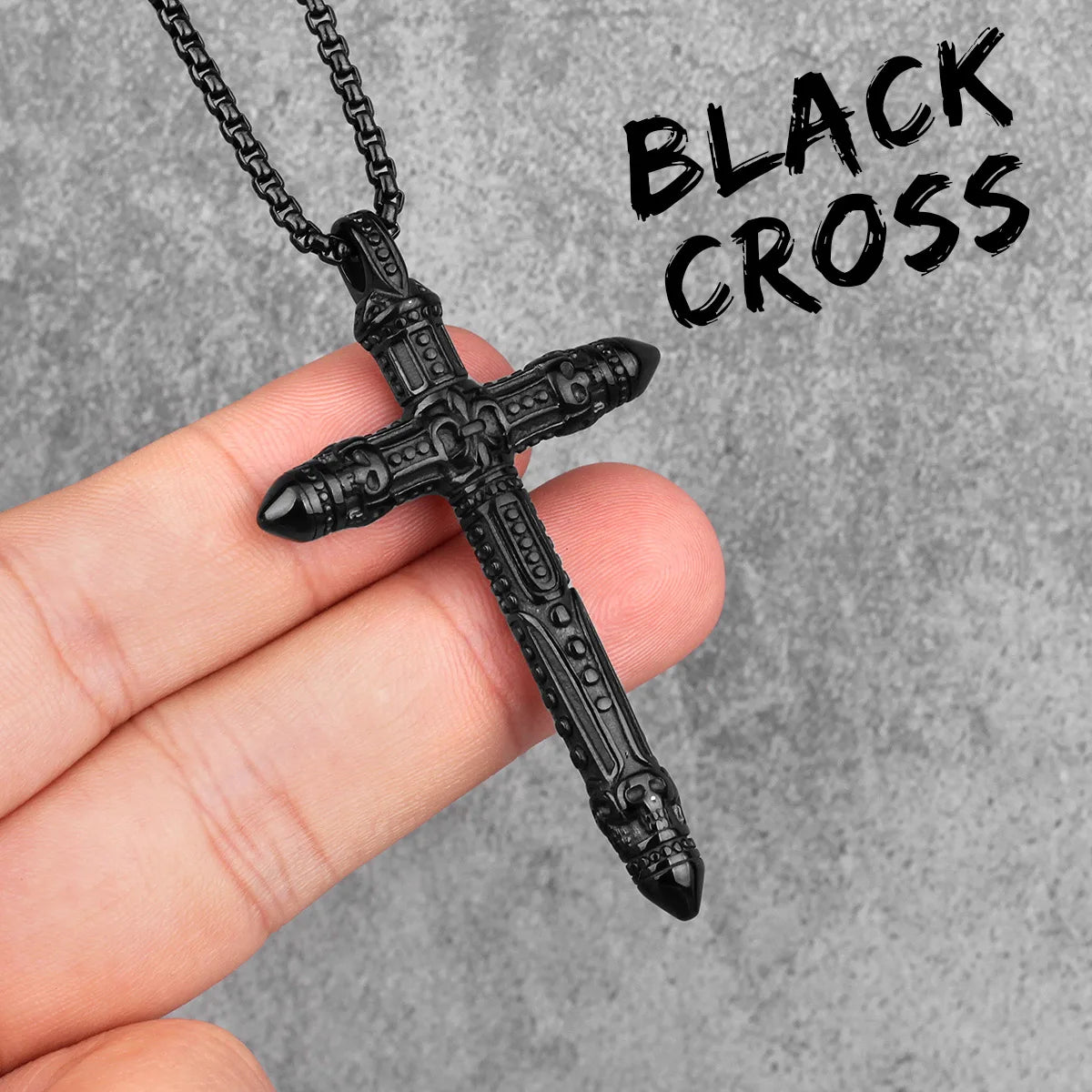 Religion Kreuz Halsketten 316L Edelstahl Männer Einfache Coole Kreuze Anhänger Kette Punk Rock Hiphop für Paar Schmuck Geschenk