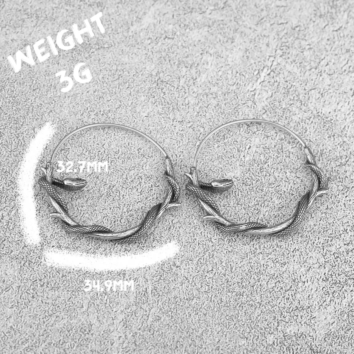 Men's Stainless Steel Street Snake Viking Earrings Nordic Fashion Teen Amulet Stud Earrings Gift Jewelry Party Exclusive