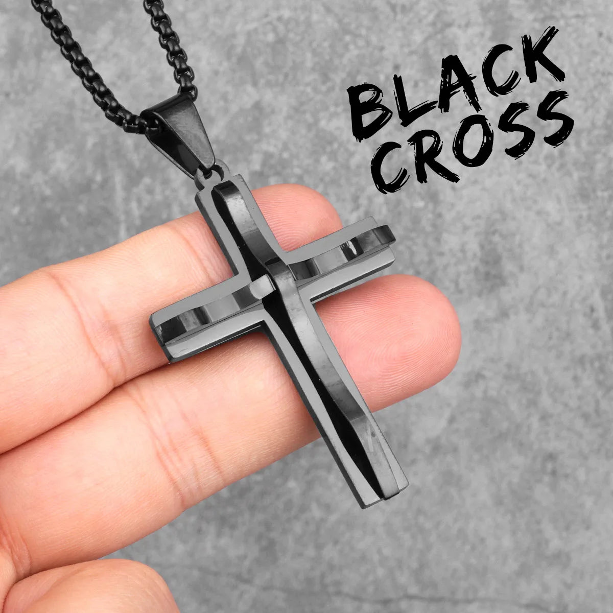 Religion Kreuz Halsketten 316L Edelstahl Männer Einfache Coole Kreuze Anhänger Kette Punk Rock Hiphop für Paar Schmuck Geschenk