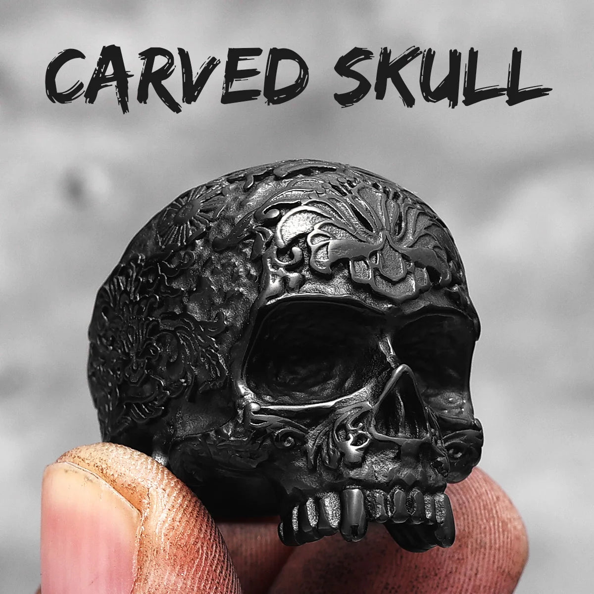 Vintage Punk Gothic All Skull Head Series Stainless Steel Womens Mens Rings Unique for Biker Jewelry Creativity Gift Wholesale