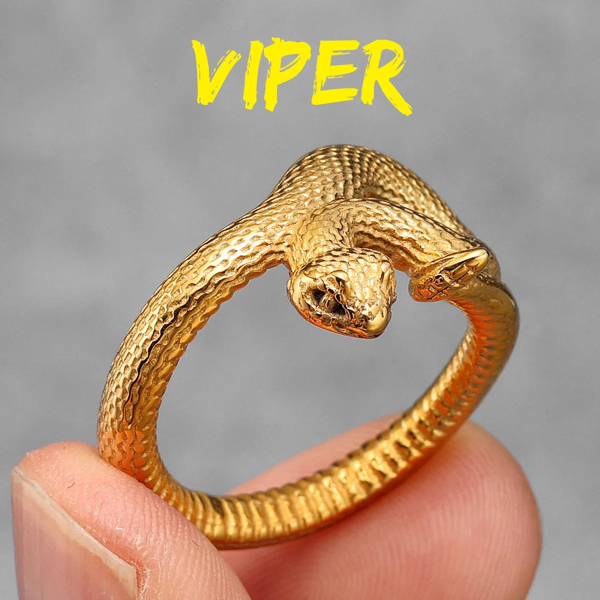 Snake Ring Stainless Steel Men Rings Punk Rock Vintage for Women Biker Jewelry Halloween Creativity Gift Wholesale Accessories