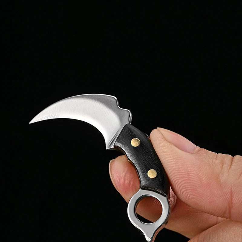 1pcs Mini Claw Knife EDC Stainless steel Blade Pocket Keychain Outdoor Tool Open Express Pocket Knife Pendant Gift Accessories