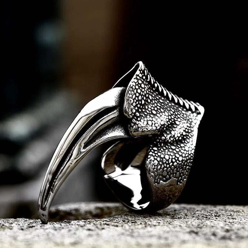 Viking Raven Claw Mens Stainless Steel Ring