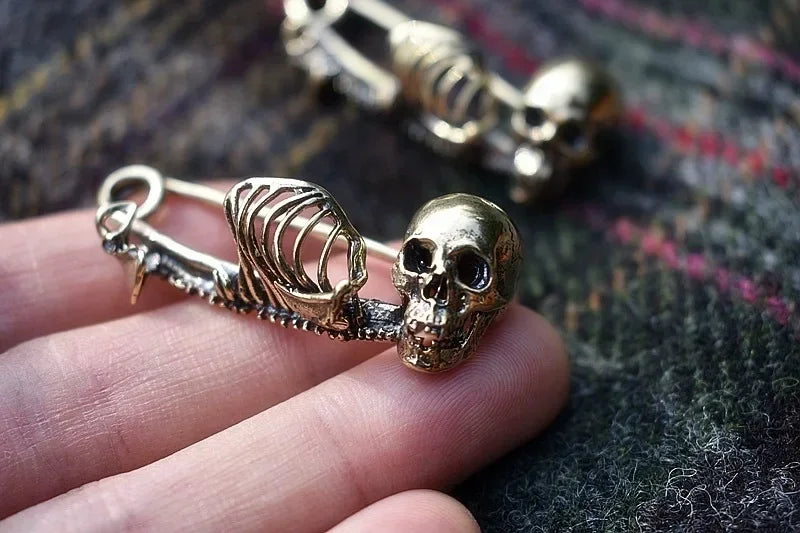 Dark Retro Halloween Gothic Skull Brooches