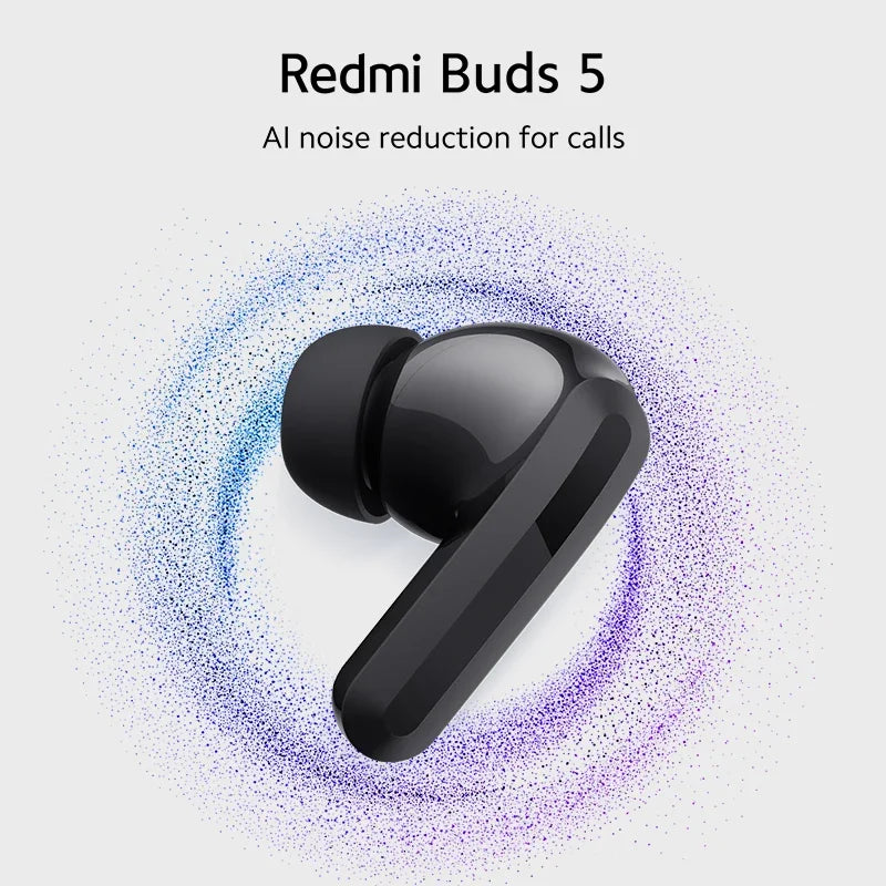 [World Premiere]  Xiaomi Redmi Buds 5 Global Version AI Noise Reduction for Calls Up to 40 Hours Long Battery Life TWS Earbuds