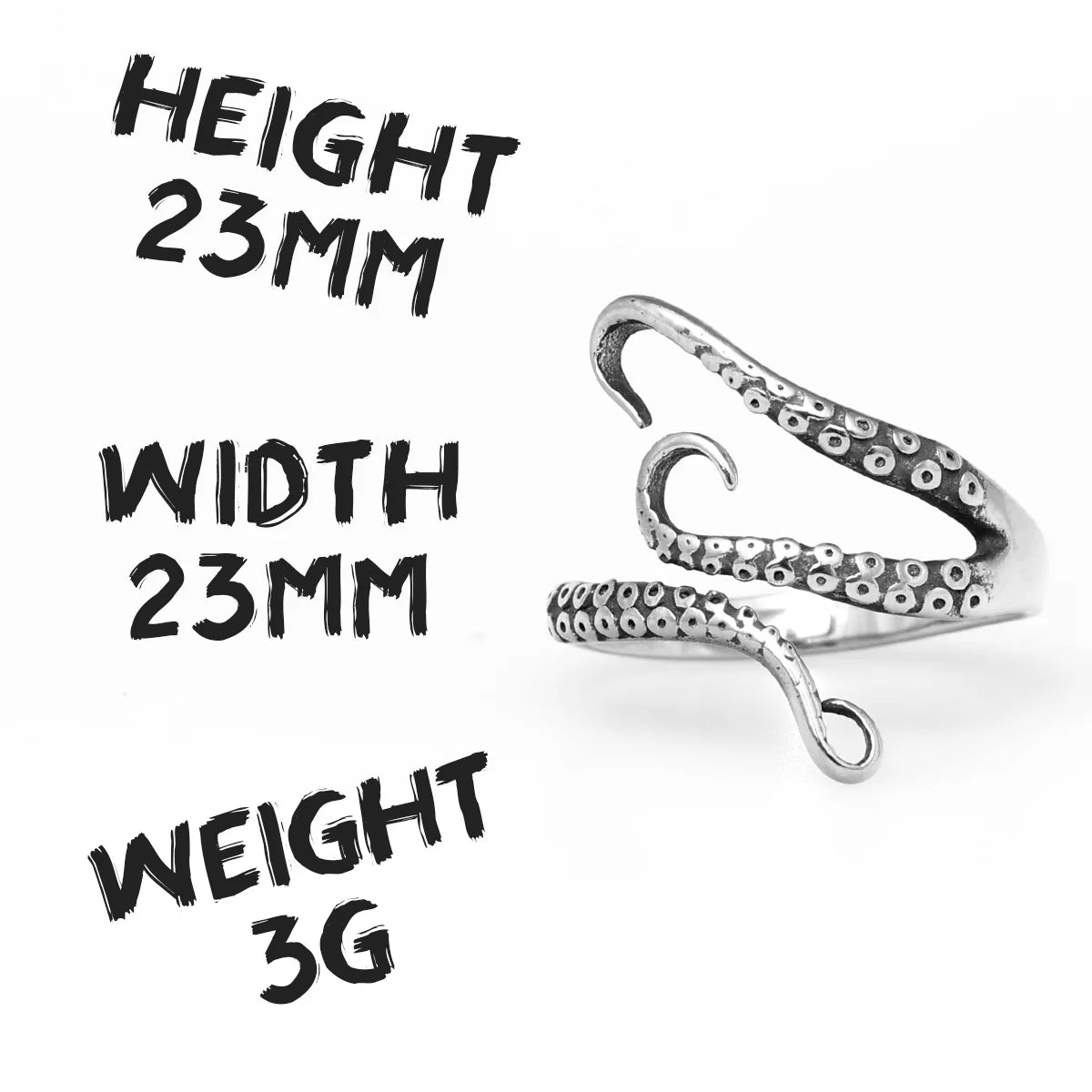 Octopus Tentacles Rings Simple High Quality Trendy 316L Stainless Steel for Friend Couple Jewelry Unisex Best Gift Wholesale