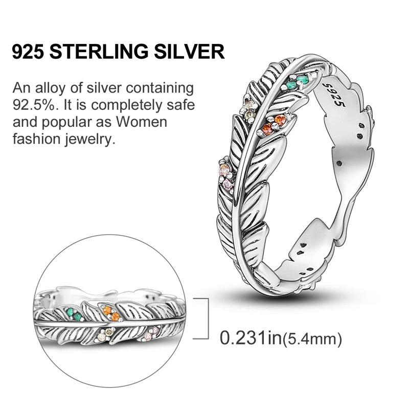 925 Sterling Silver Rings Original Design Blue Zircon Star Moon Finger Rings For Women High Quality Wedding Jewelry Gift