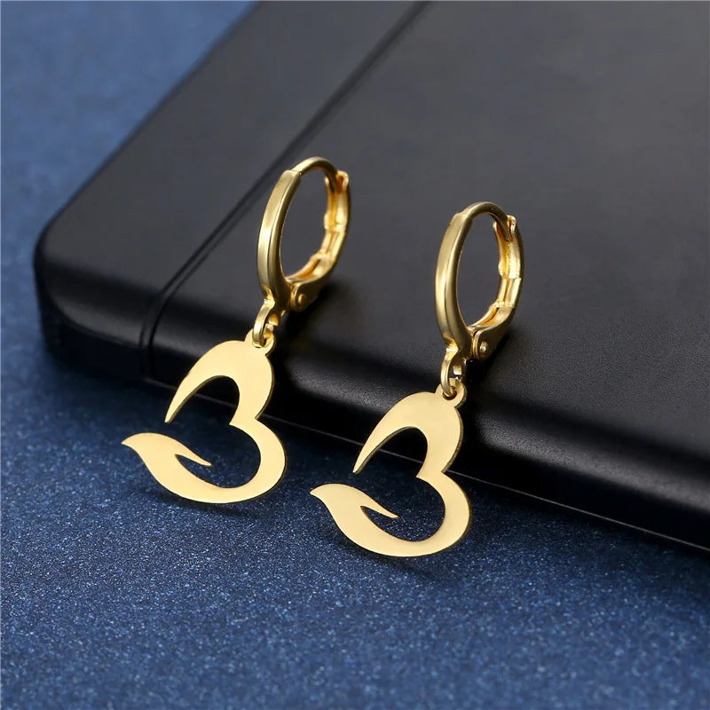 20/30/50Pair/Lot Fashion High Quality Stainless Steel Hoop Earring Love Jewelry For Women Moon Heart Butterfly Mix Style