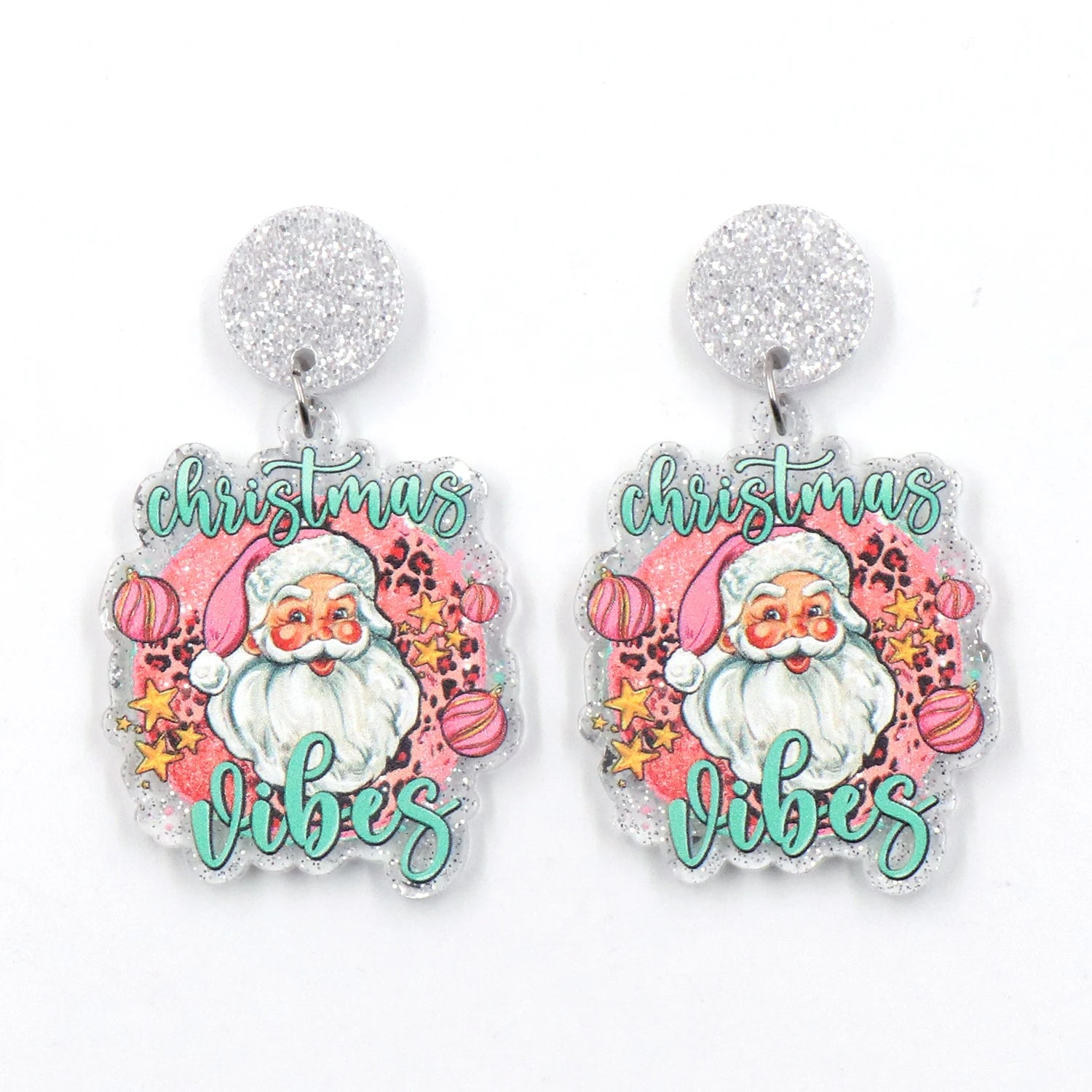 1pair New product CN Drop santa TRENDY christmas Acrylic earrings Jewelry for women