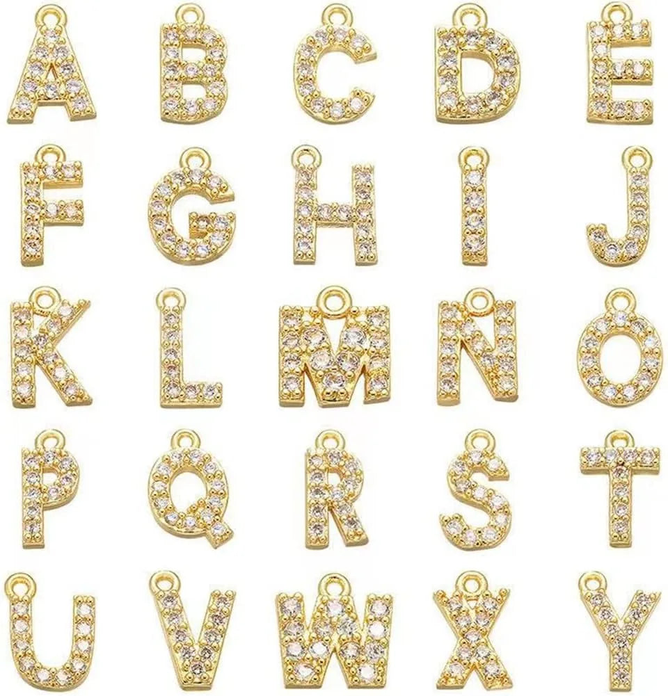 Dainty Zircon Tiny Initial Letter Necklace for Women Gold Plated Stainless Steel Snake Chain Choker Necklaces Alphabet Pendants