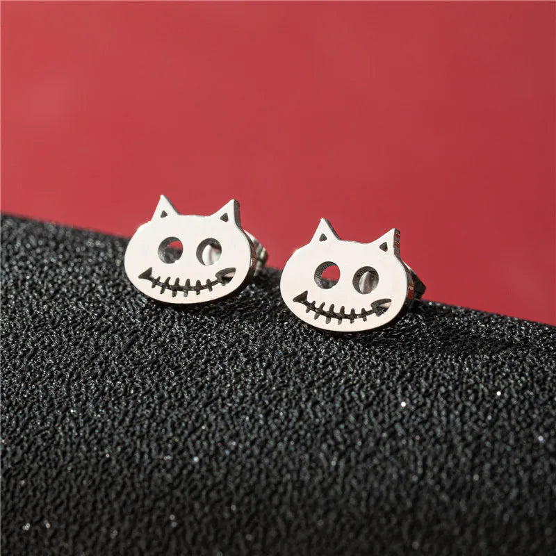 Lovely Small Cat Earrings Women Multiple Animal Stainless Steel Earings Fashion Jewelry Kitten Kitty Ear Studs Girls Gift