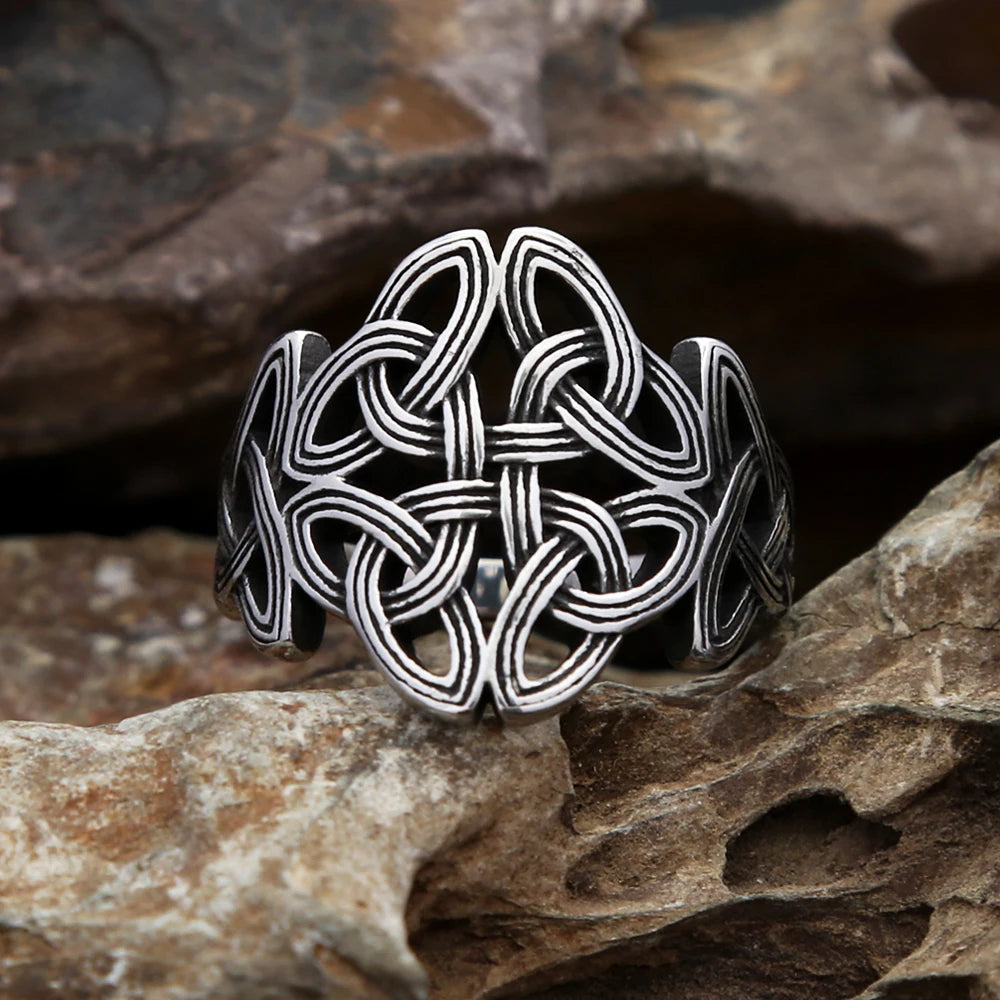 New Vintage Fashion Viking Celtic Knots Totem Rings For Men Women 316L Stainless Steel Nordic Amulet Jewelry Gifts Dropshipping