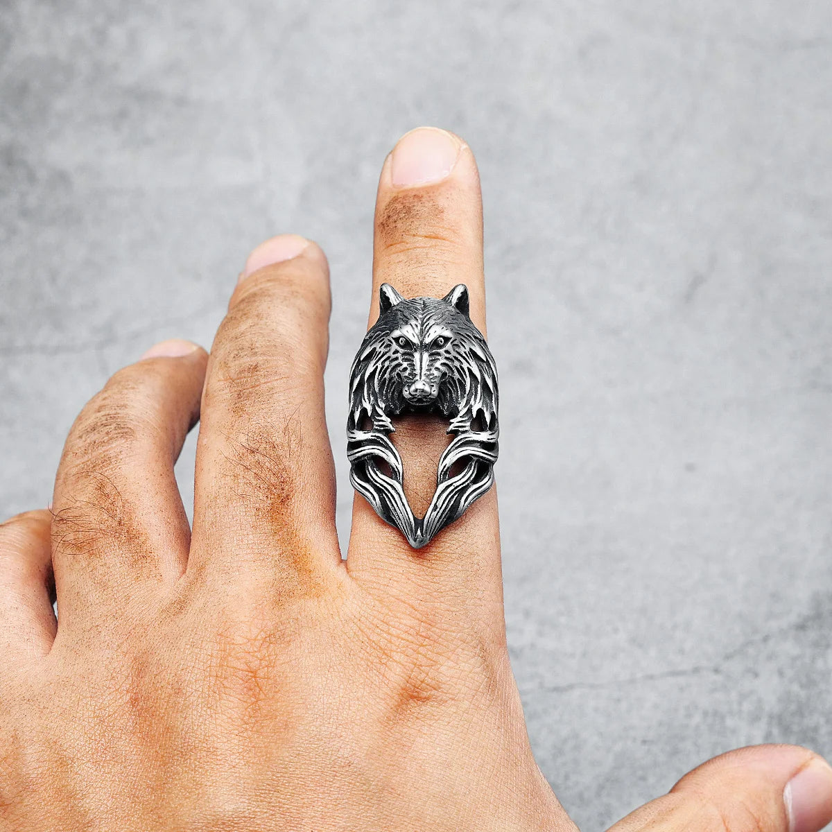 Fox Rings 316L Stainless Steel Men Elegant Forest Canine Rock Rap Hiphop for Biker Male Boyfriend Jewelry Best Gift Wholesale