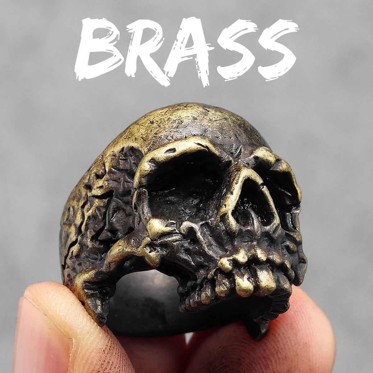 Vintage Punk Gothic All Skull Head Series Stainless Steel Womens Mens Rings Unique for Biker Jewelry Creativity Gift Wholesale