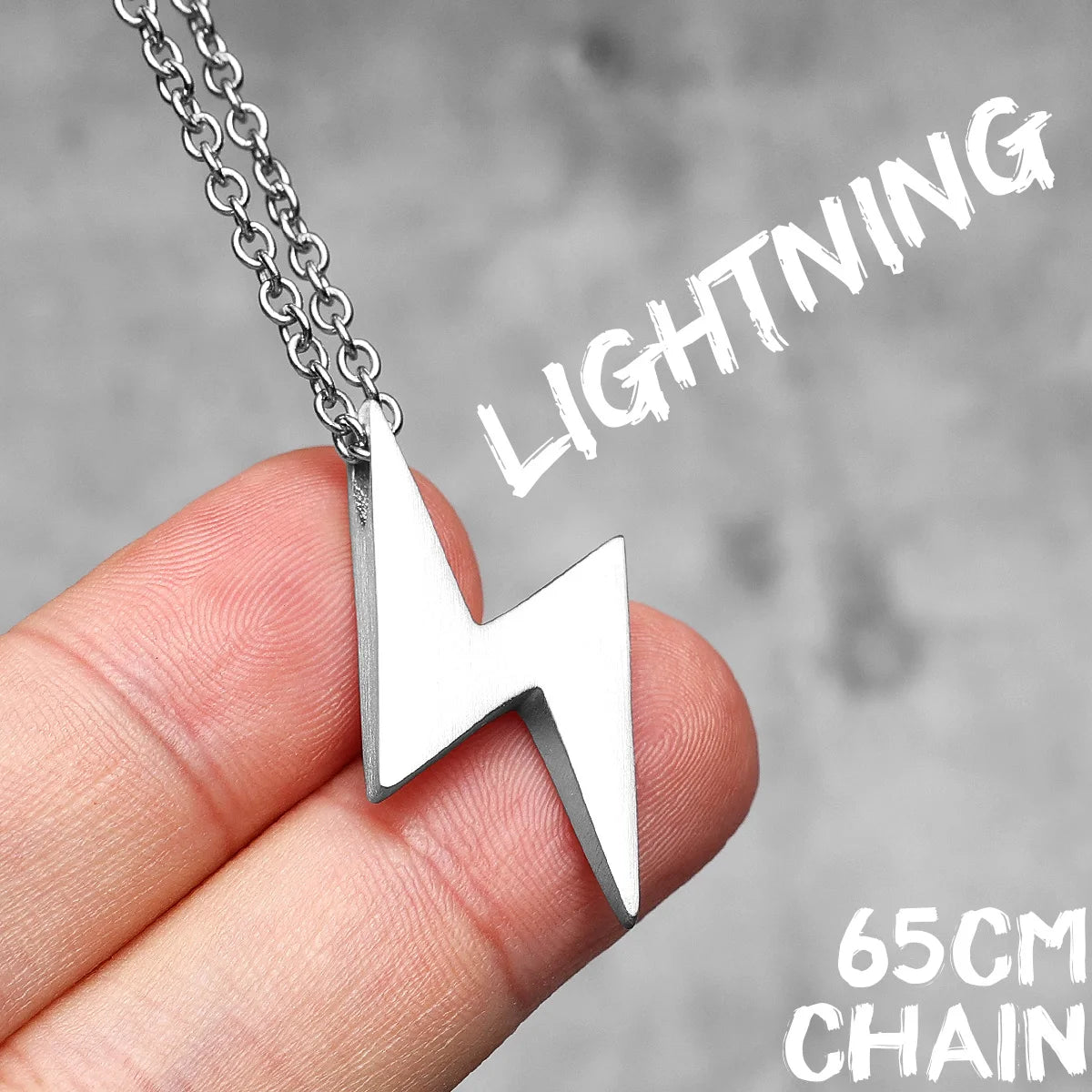 Lightning Necklace 316L Stainless Steel Hip Hop Men Pendant Chain Rock Punk Rap Street for Boyfriend Male Jewelry Gift Wholesale