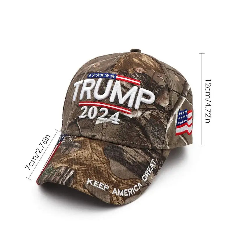 Casquettes de baseball Trump 2024 Chapeau présidentiel américain Slogan brodé Snapbacks Chapeaux Drapeau américain Casquette de baseball neutre réglable