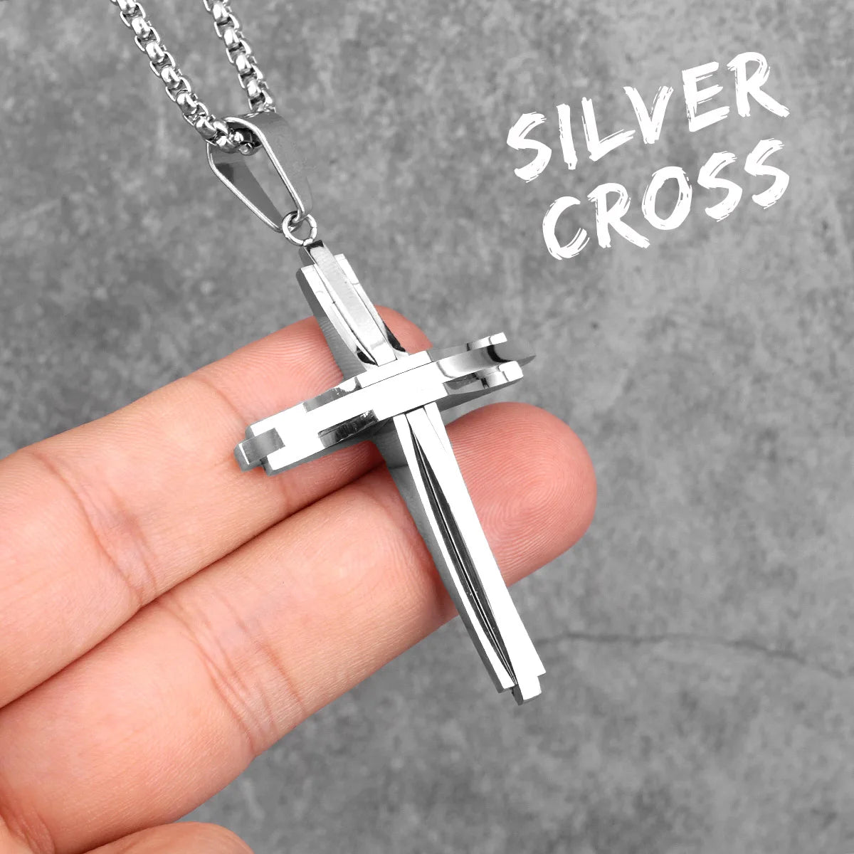 Religion Kreuz Halsketten 316L Edelstahl Männer Einfache Coole Kreuze Anhänger Kette Punk Rock Hiphop für Paar Schmuck Geschenk