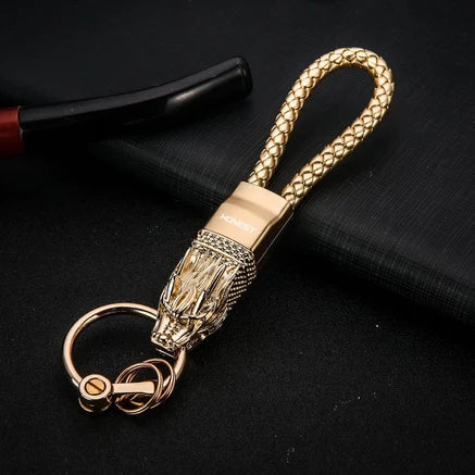 Luxury Keychains Men Women Car Key Chain for Key Ring Holder Jewelry Genuine Leather Rope Bag Pendant Custom Engraving Best Gift