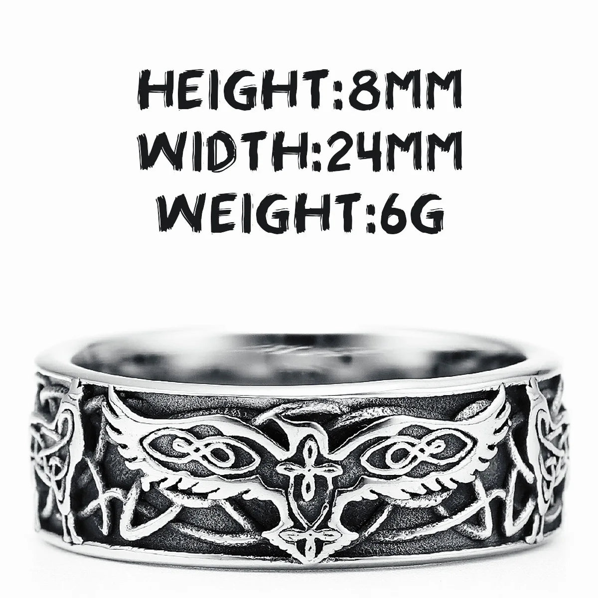 Phoenix Totem Ring 316L Stainless Steel Men Auspicious Rings Trendy for Biker Male Friend Jewelry Creative Gift Dropshipping