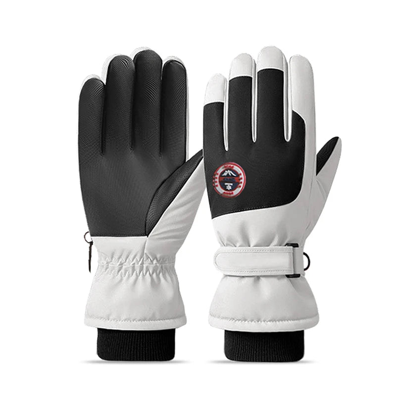 Ski gloves, winter gloves, women's and men's ski board gloves, touch screen gloves, snowmobile motor waterproof and warm snow gl