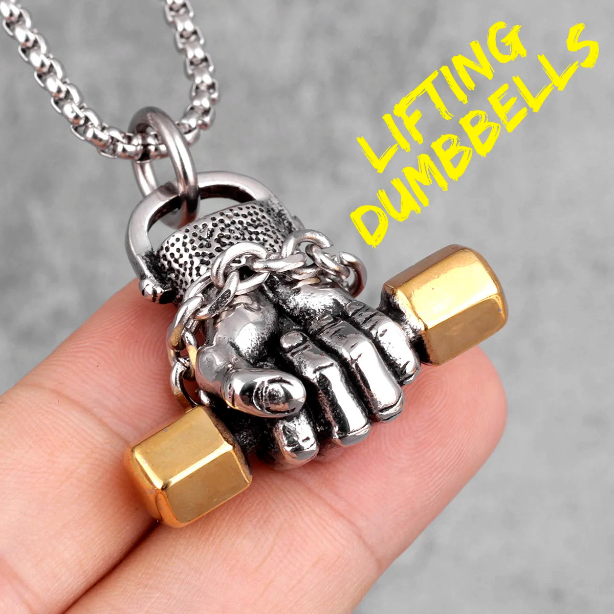 Fitness Gym Men Necklace Bodybuilding Boxing Gloves 316L Stainless Steel Pendant Tough Guy Chain for Boyfriend Male Jewelry Gift