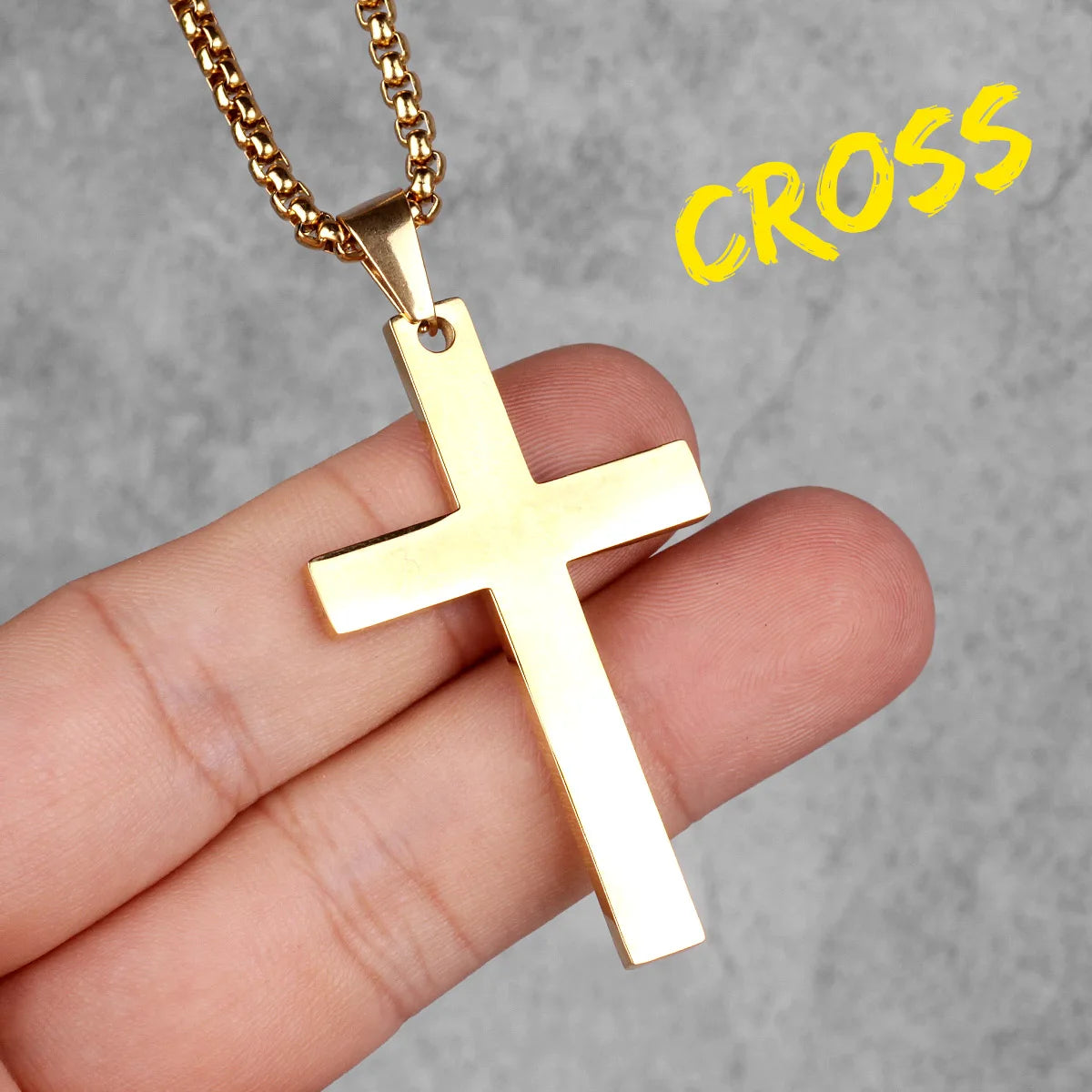 Religion Kreuz Halsketten 316L Edelstahl Männer Einfache Coole Kreuze Anhänger Kette Punk Rock Hiphop für Paar Schmuck Geschenk