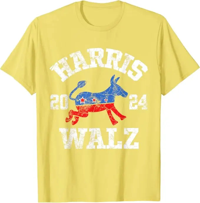 Harris Walz 2024 Election Kamala Harris Tim Waltz 2024 T-Shirt Humor Funny Pro Harris Support Fans Campaign Tees Novelty Gifts