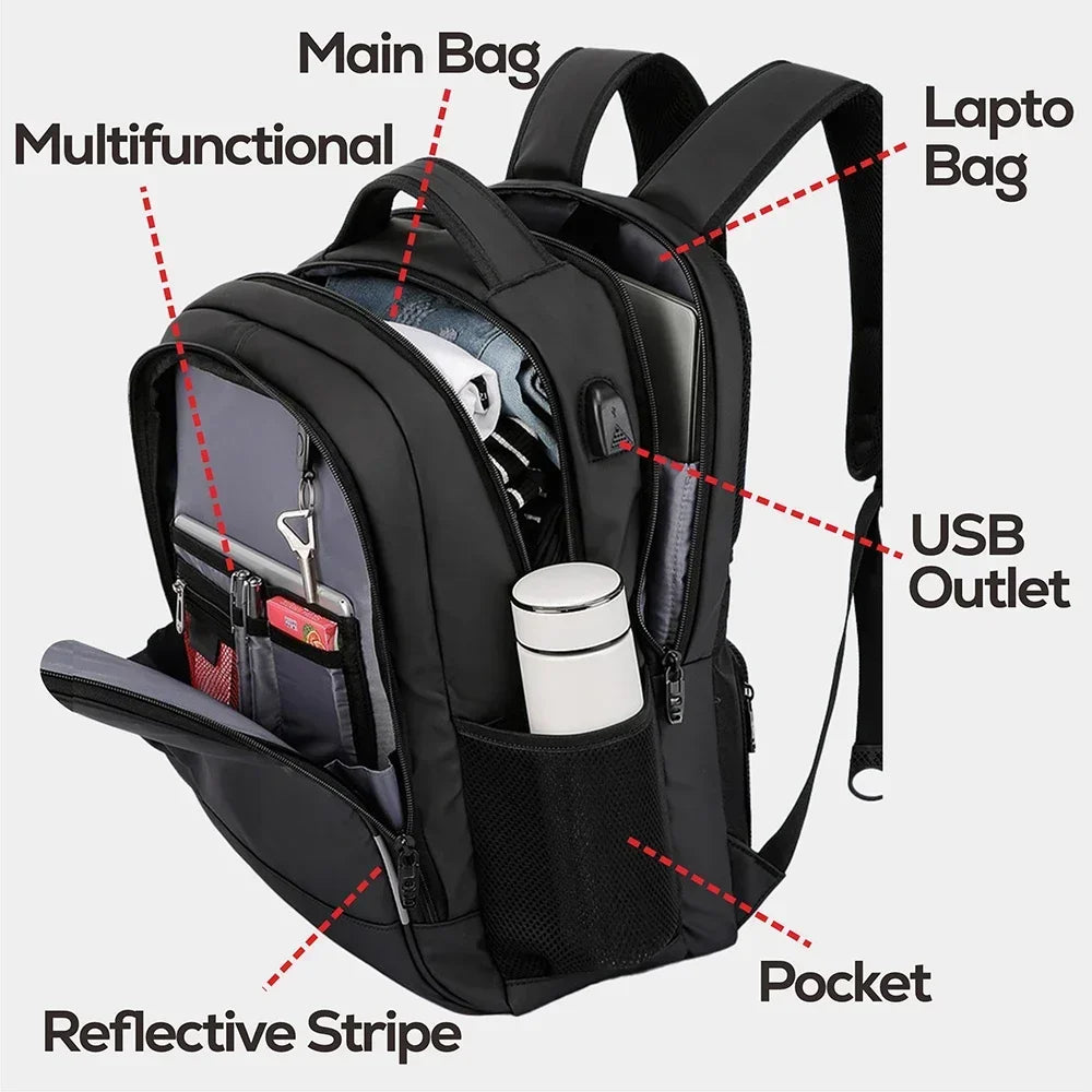 SWISS MILITARY 17 Inch Laptop Backpack Waterproof Large Capacity Fashion Business Backpack Men's School Backpack Office Backpack