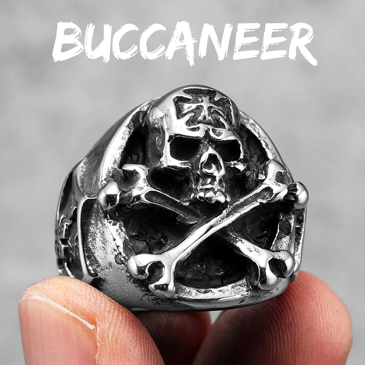 Skulls Badge Rings 316L Stainless Steel Men Ring Variety Retro Skeletons Punk Rock Punk for Rider Male Smoker Jewelry Best Gift