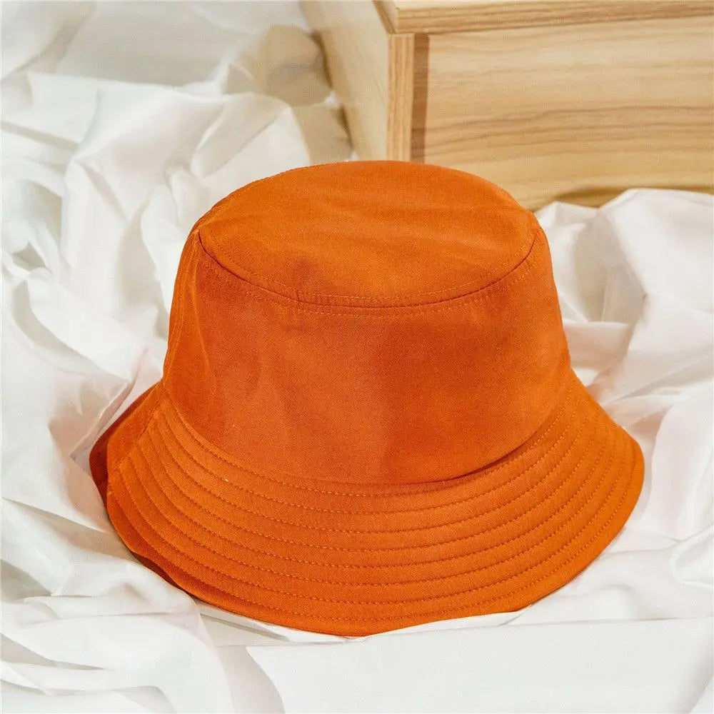 Chapeau de seau pliable d'été en coton unisexe pour femmes, chapeau de protection solaire d'extérieur, casquette de chasse de pêche de couleur pure, chapeau de bassin pour hommes, casquette de plage