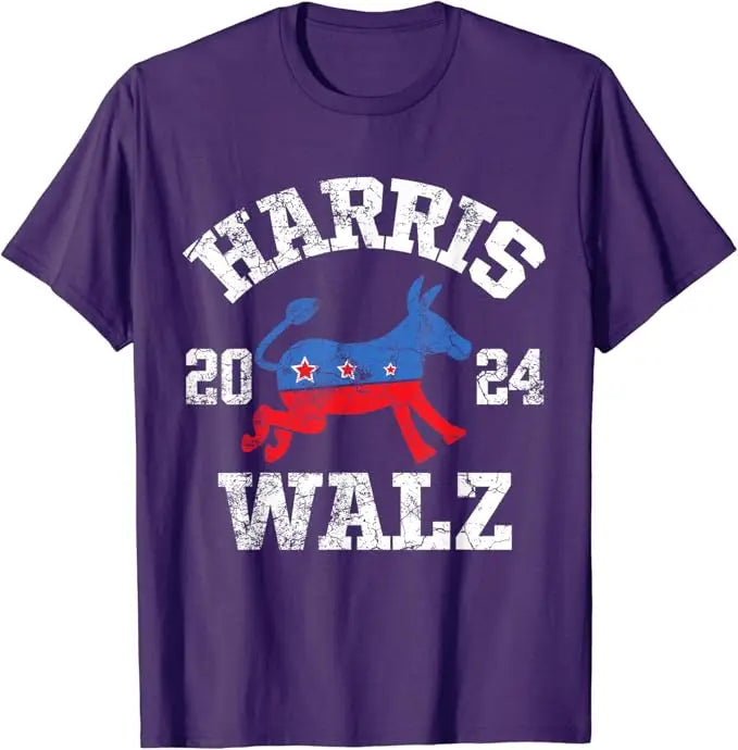 Harris Walz 2024 Election Kamala Harris Tim Waltz 2024 T-Shirt Humor Funny Pro Harris Support Fans Campaign Tees Novelty Gifts