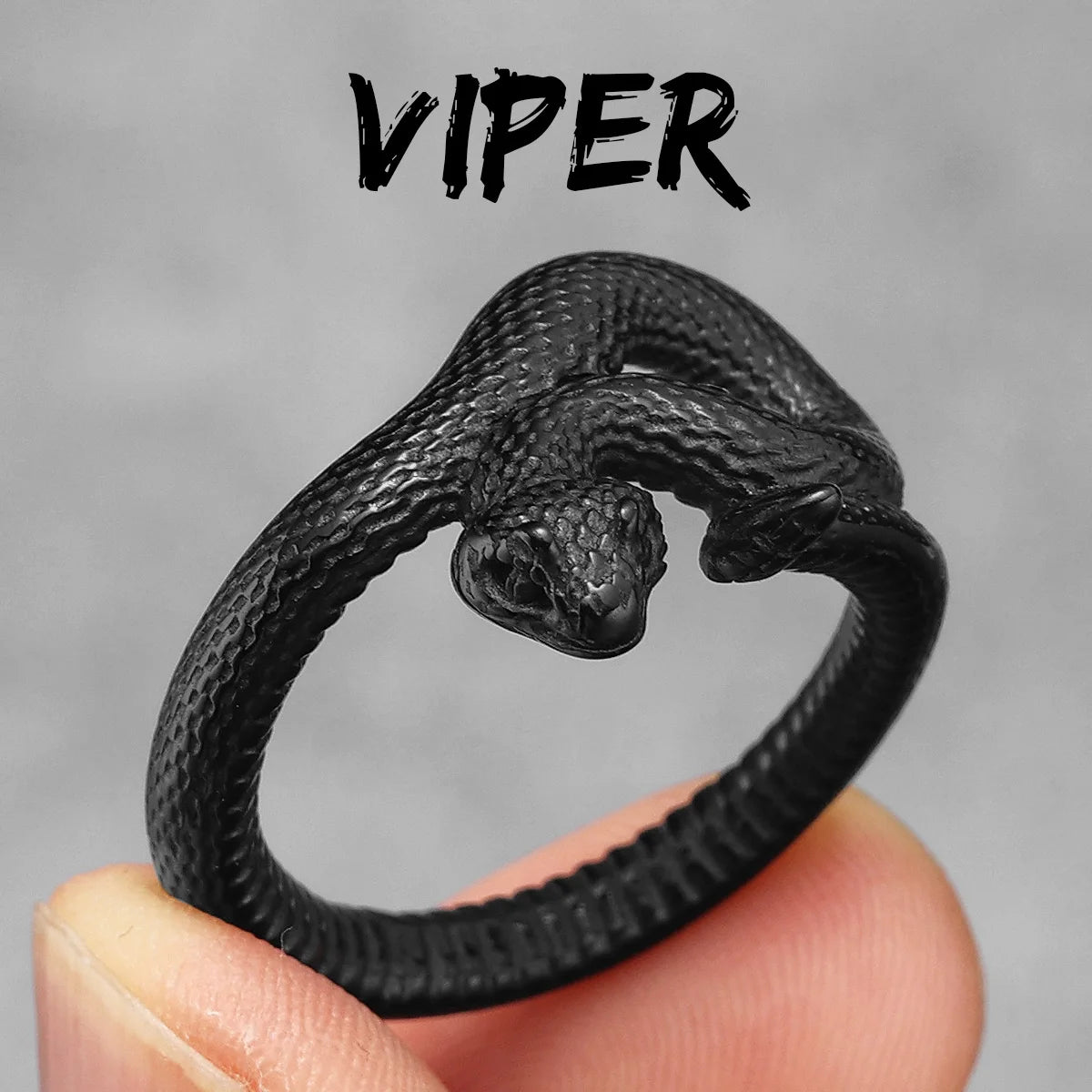 Snake Ring Stainless Steel Men Rings Punk Rock Vintage for Women Biker Jewelry Halloween Creativity Gift Wholesale Accessories