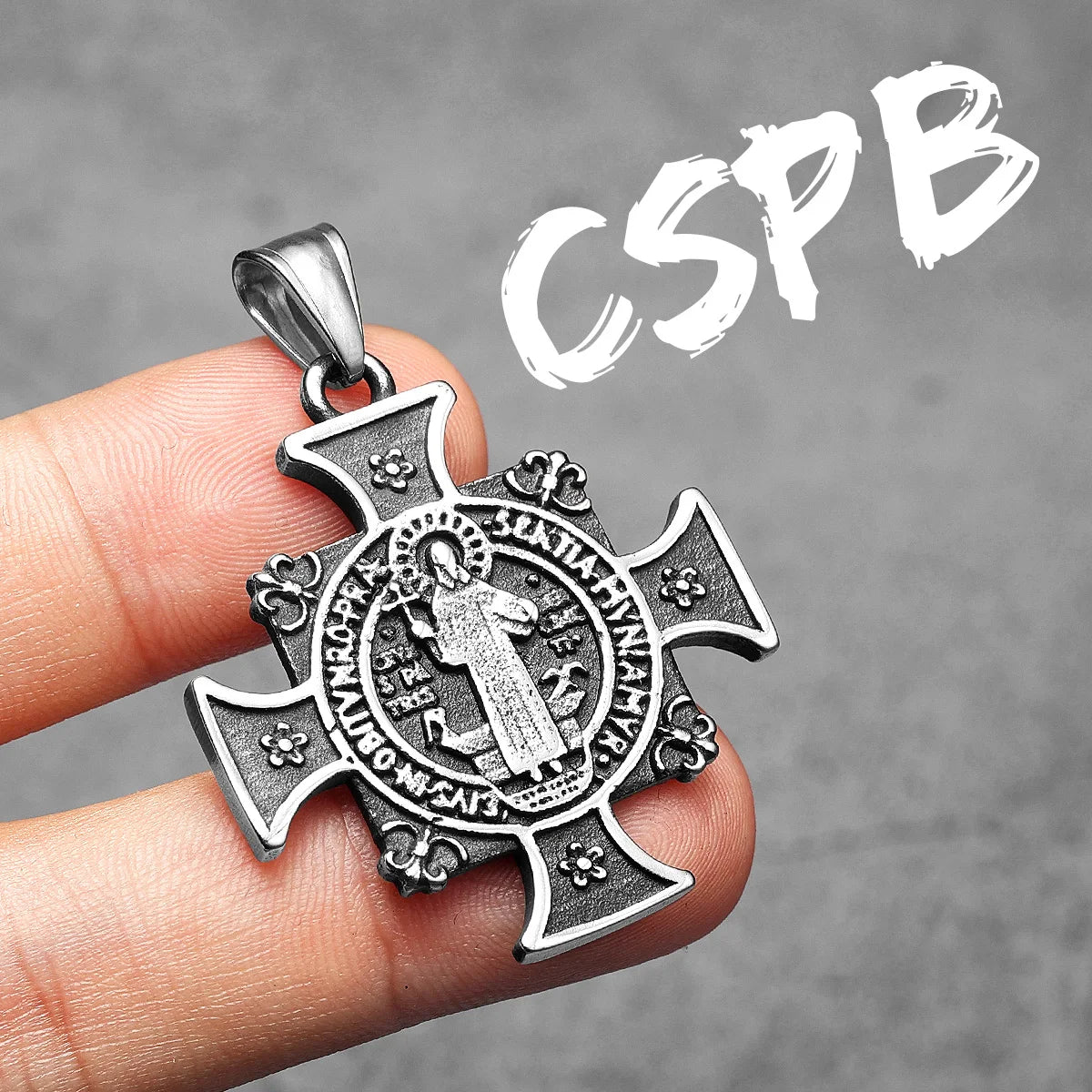 Pendentifs CSPB en acier inoxydable 316L pour hommes et femmes, colliers, chaîne de croyance, accessoires vintage rock punk, bijoux, cadeau de Noël, livraison directe