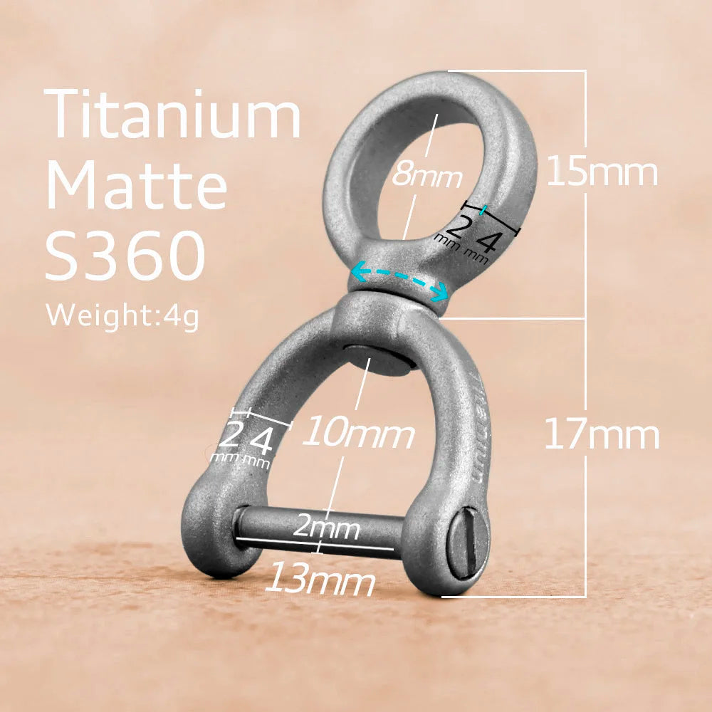 Luxury Titanium Car Keyring Horseshoe Buckle Lightweight Baked Color Keychain for Key Ring Holder EDC Tool Top Quality Best Gift