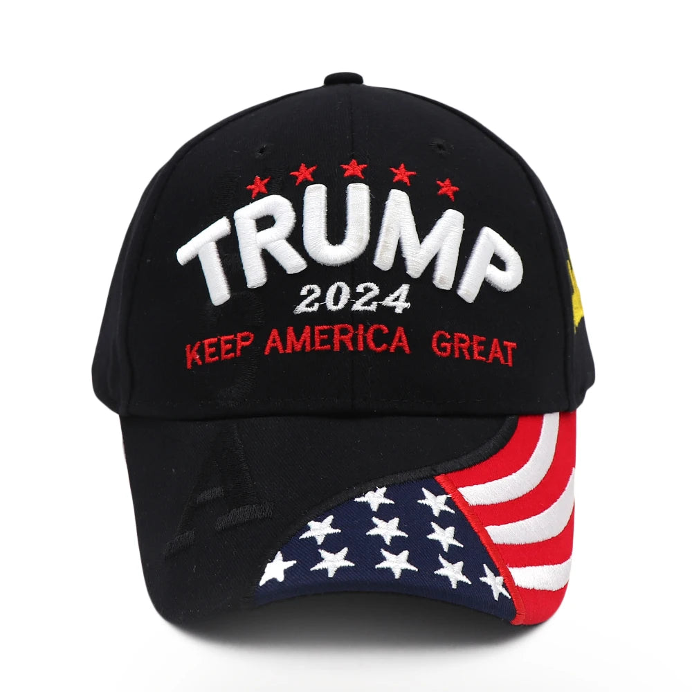 Casquette élégante Donald Trump 2024 USA Casquettes de baseball Keep America Great Snapback President Hat Broderie Mode Unisexe Chapeau pare-soleil