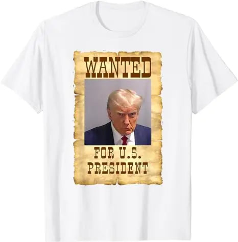 Se busca a Donald Trump para presidente en las elecciones de 2024. Camiseta con foto policial de Trump. Nunca te rindas. Pro Trump. Salva a los estadounidenses. Apoya a los fanáticos.