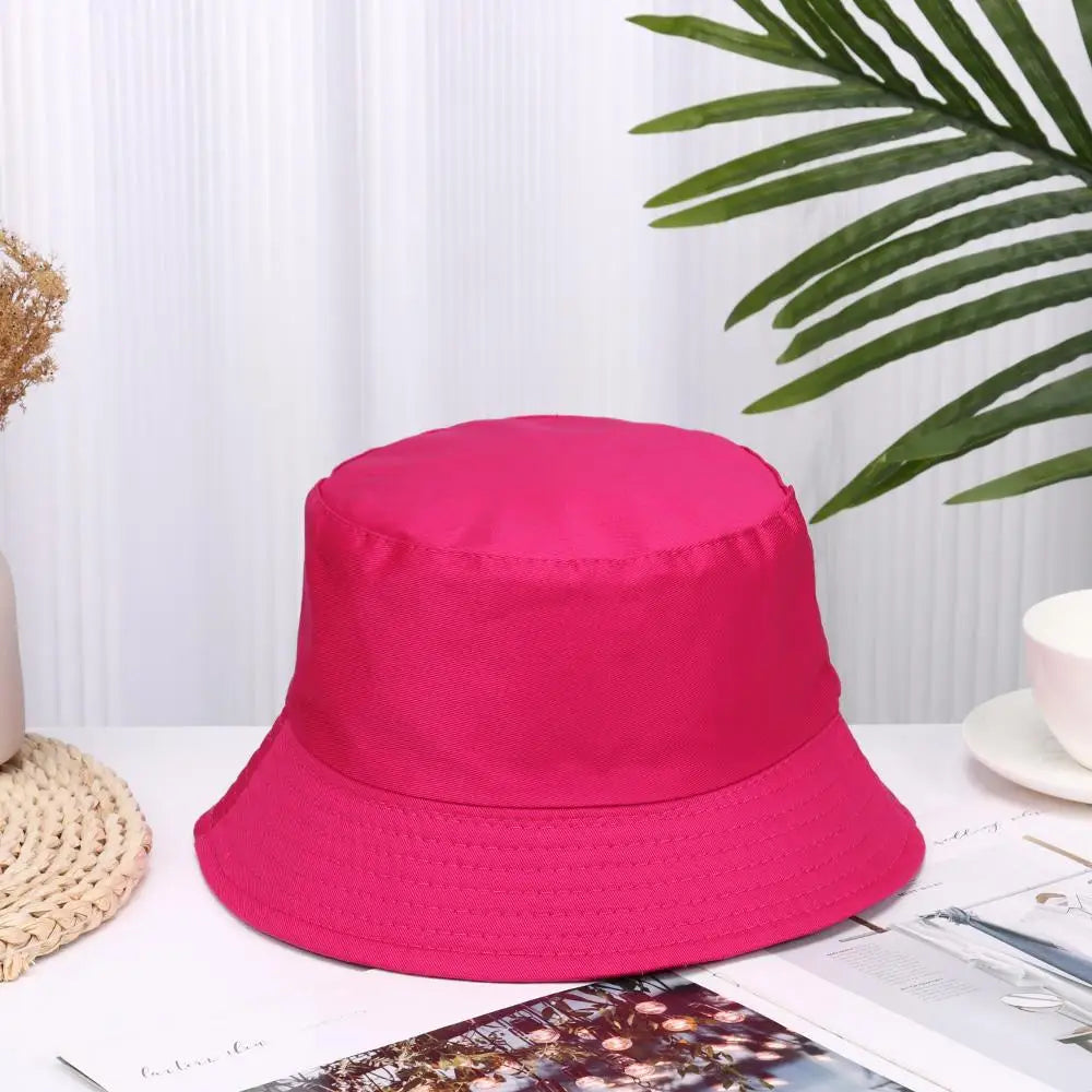 Chapeau de seau pliable d'été en coton unisexe pour femmes, chapeau de protection solaire d'extérieur, casquette de chasse de pêche de couleur pure, chapeau de bassin pour hommes, casquette de plage