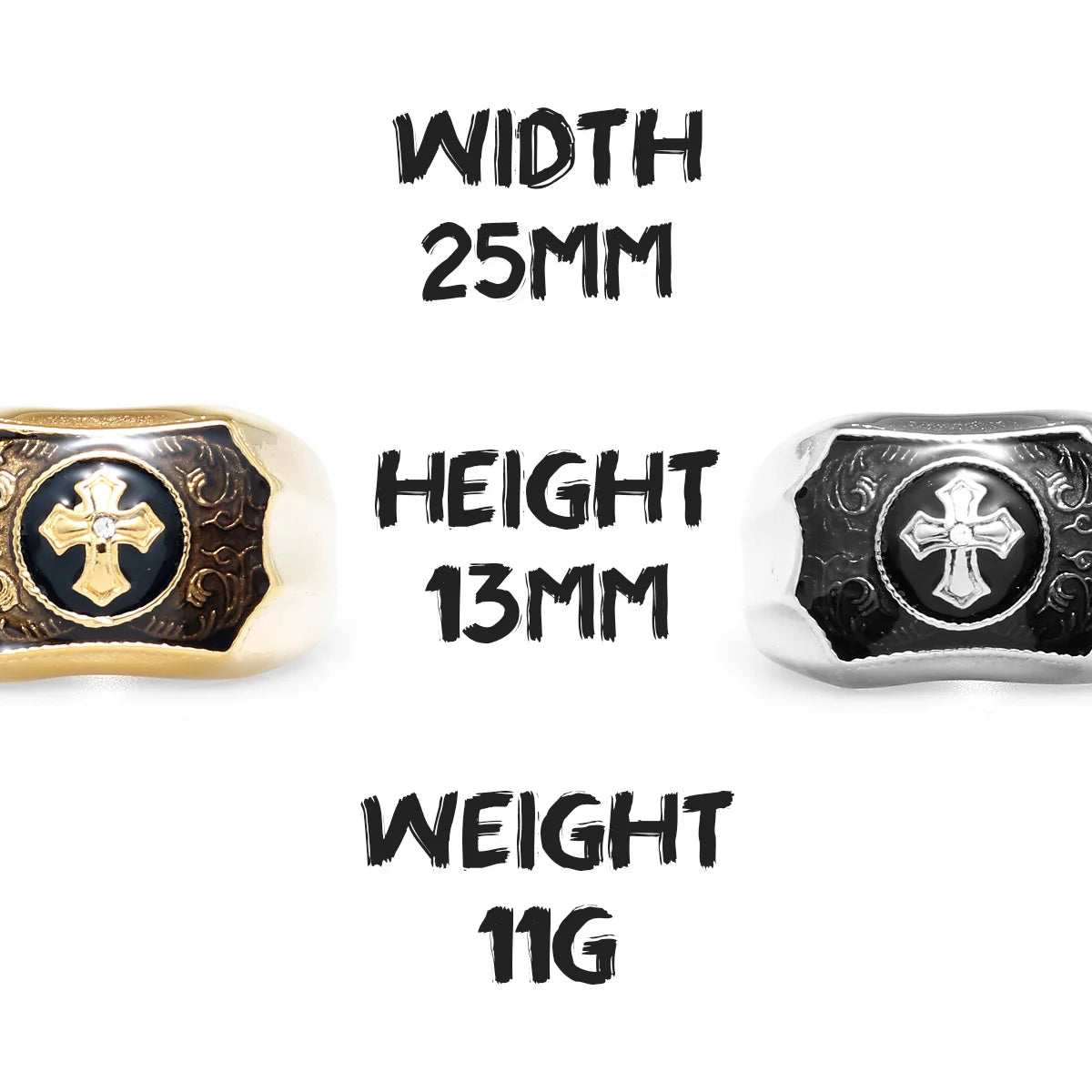 Luxury Cross Rings 316L Stainless Steel Men Ring Top Quality Religion Trendy High Polished for Male Jewelry Best Gift Wholesale