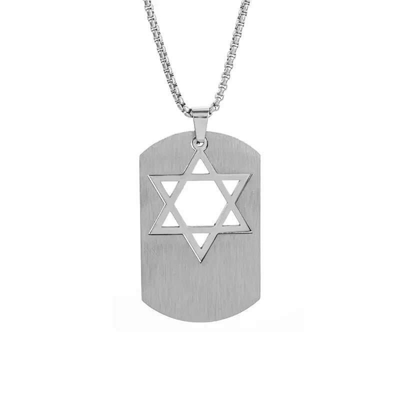 New Fashion Zircon Star of David Pendant Men Women Trend Charm Hexagonal Star Necklace Daily Casual Jewelry Gift