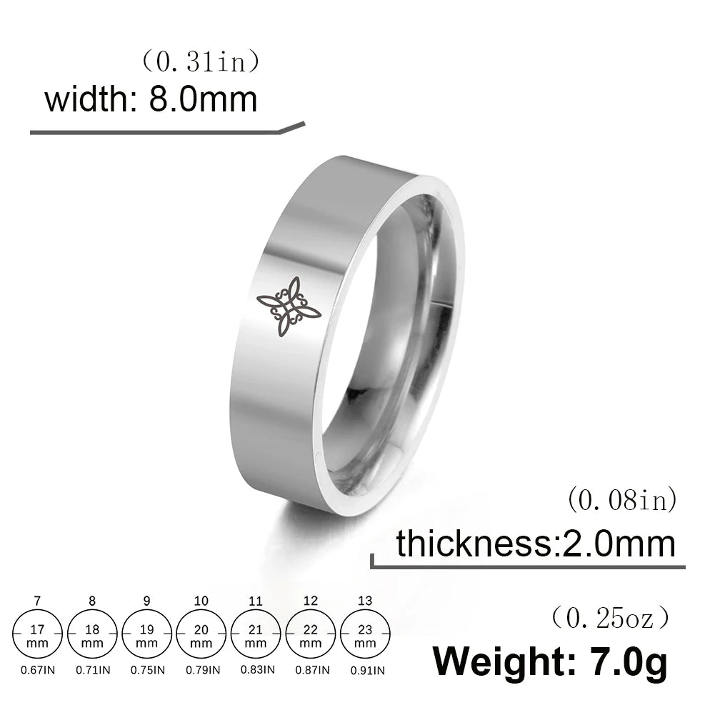 Dreamtimes Women's Witch Knot Stainless Steel Ring Witchcraft Supernatural Ring Celtics Knot Protection Amulet Jewelry 2023 Gift