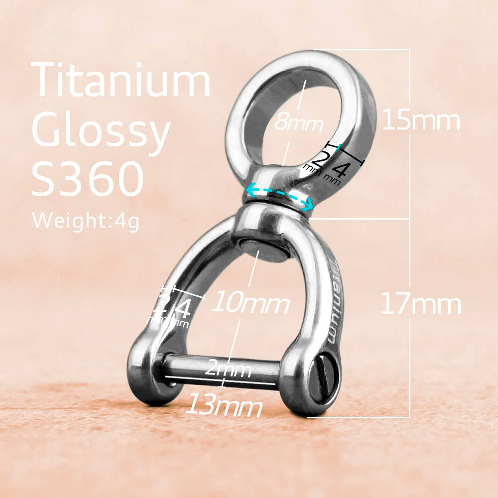 Luxury Titanium Car Keyring Horseshoe Buckle Lightweight Baked Color Keychain for Key Ring Holder EDC Tool Top Quality Best Gift