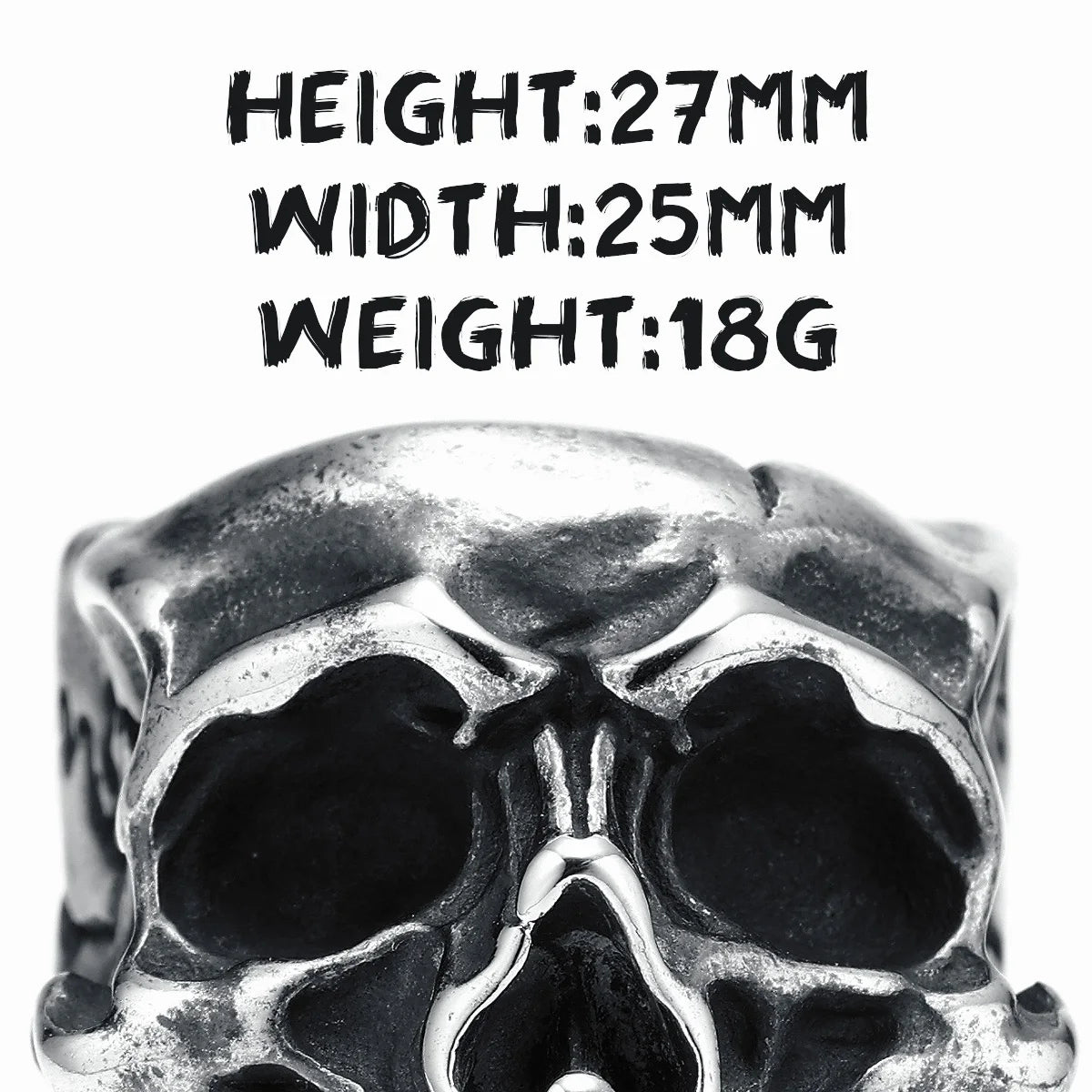 Broken Skull Men Ring 316L Stainless Steel Cranium Hyperbolic Rock HipHop Party for Biker Rider Male Boyfriend Jewelry Best Gift