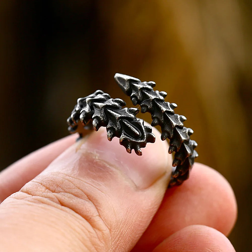 New Arrival Viking Dragon Bone Finger Ring For Men Women Fashion Vintage Stainless Steel Skeleton Rings Jewelry Gift Wholesale