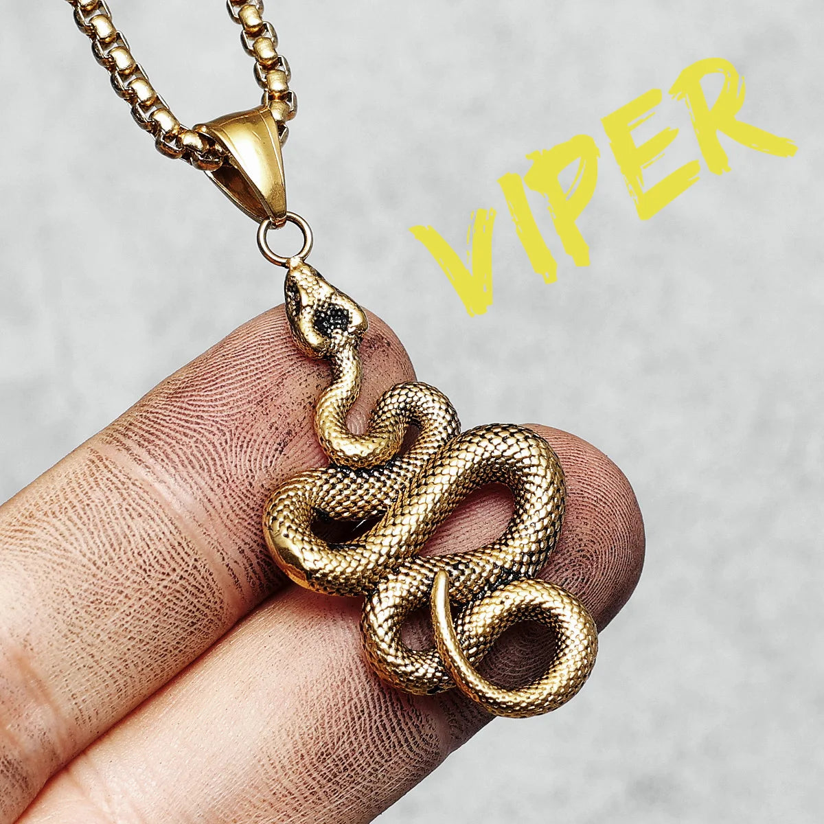 Snakes Pendants Men Simple Python Cobra Necklaces 316L Stainless Steel Men Chain Rap Rock Punk for Friend Male Jewelry Best Gift