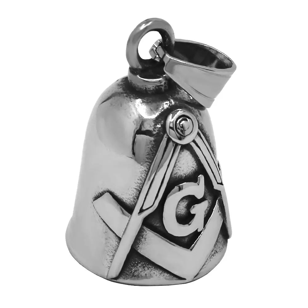 Freemason Masonic Bell Pendant Stainless Steel Jewelry Fashion Masonic Biker Mens Pendant Wholesale SWP0551A