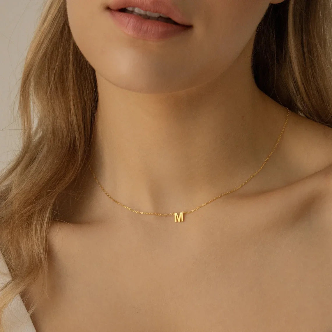 Edelstahl Initial Buchstaben Halskette Für Frauen Schmuck Anhänger Alphabet Einzigen Namen Choker Halsketten Dropshipping