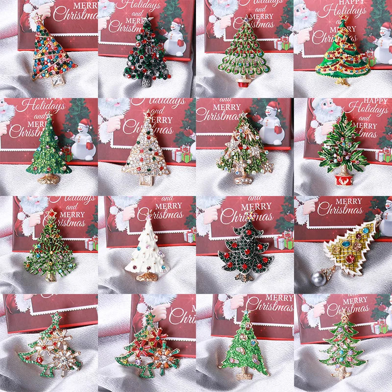 2023 Broches d'arbre de Noël Cadeaux en émail Fête de Noël Causal Bureau Charme Broches Bijoux Accessoires pour Femmes Hommes